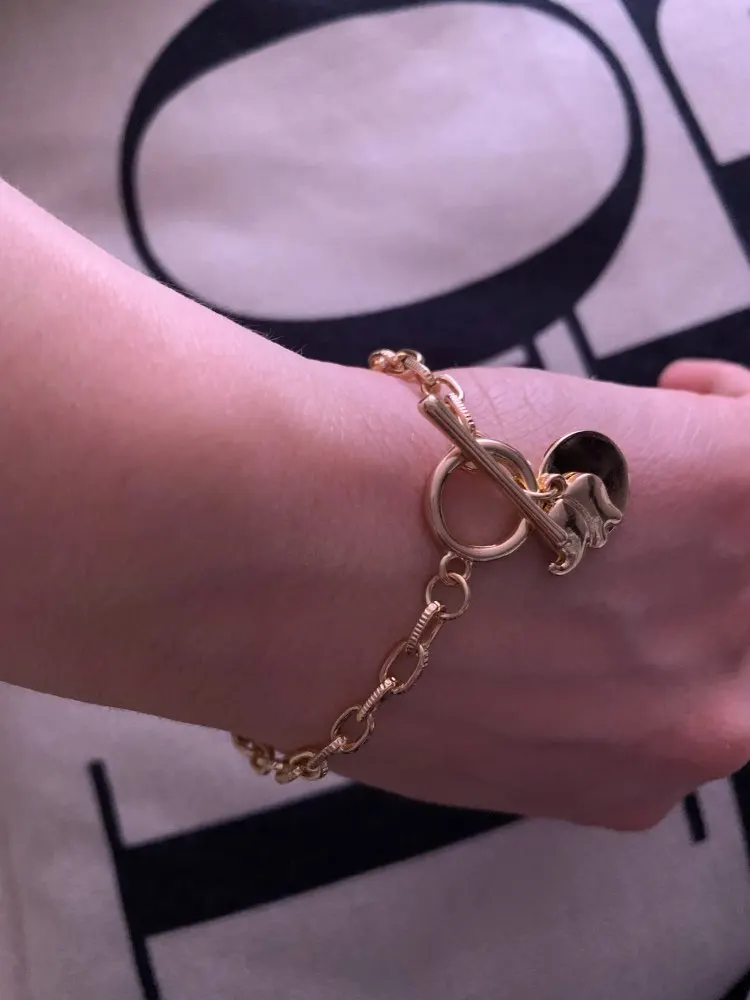 Модные ювелирные изделия повседневный золотистый очаровательный браслет с