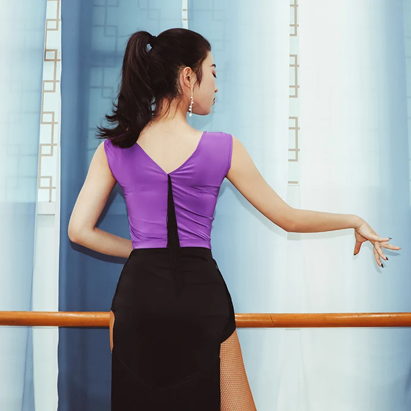 Новый латинский танец топы для взрослых женщин новое платье без рукавов