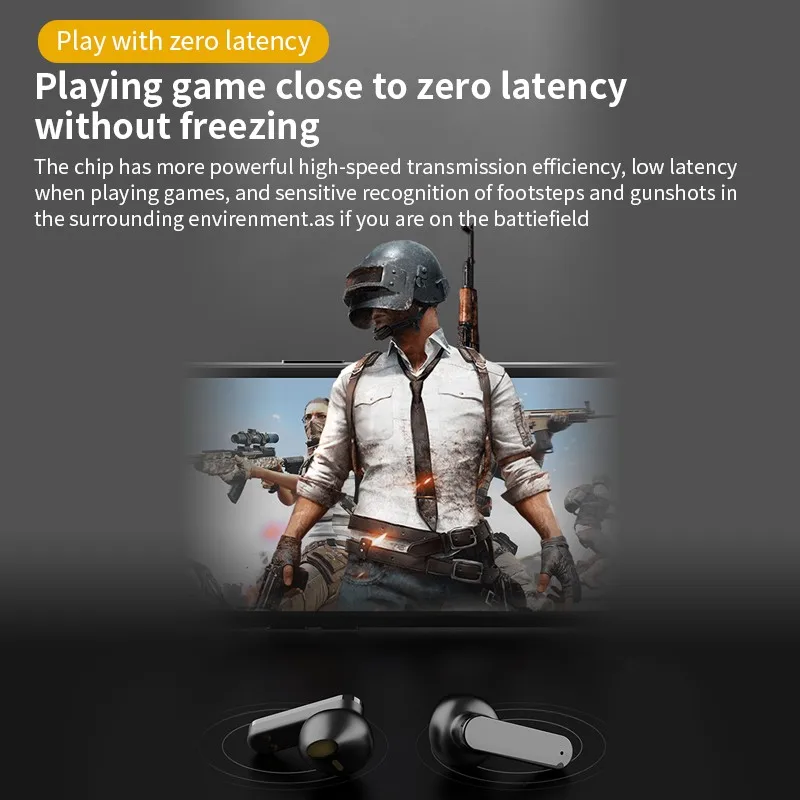 

XG49 TWS Bluetooth Headset Wireless Earphons Led Display Touch Control Ultra-thin Headphone IPX6 Waterproof Stereo Sound Earbud