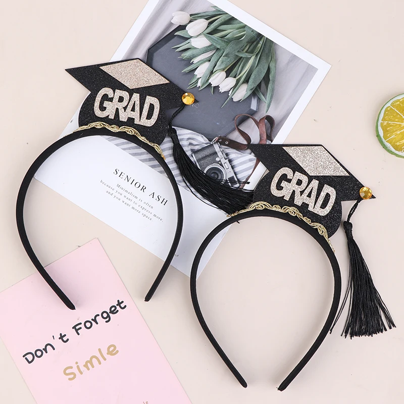 2 шт. Выпускной шляпа Мини с кисточкой на голову ободки для волос стильная повязка