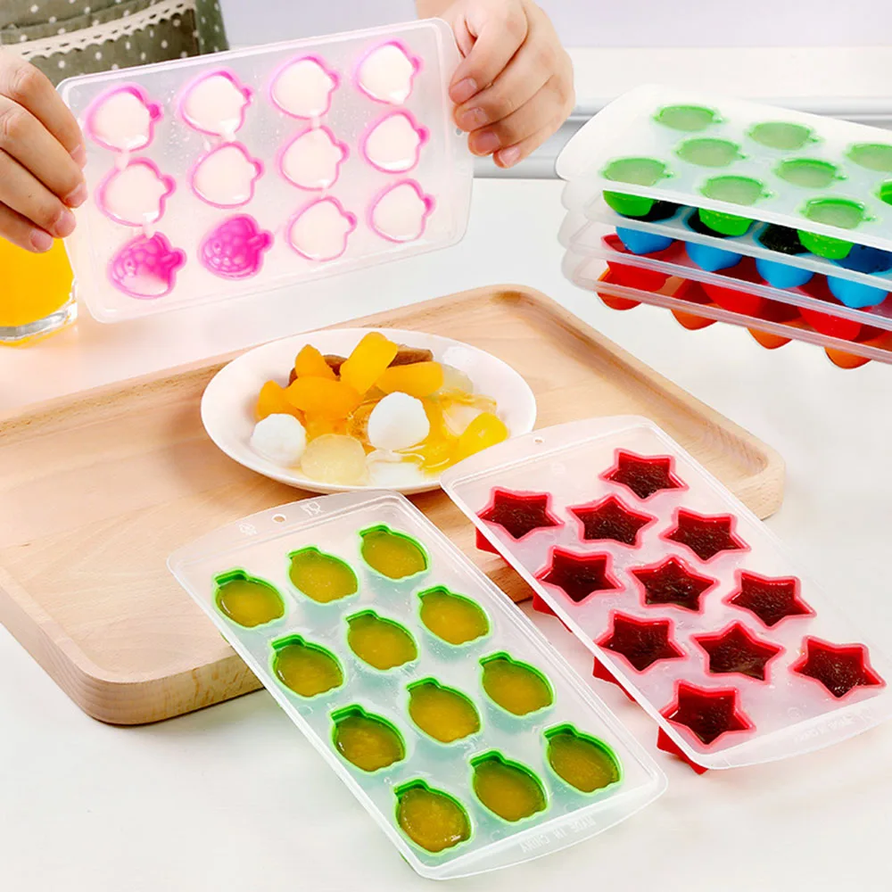 

1PC Safety Silicone Fruit Shaped Ice Cube Creative Ice Maker DIY Creative Small Ice Cube Mold Kitchen Supplies