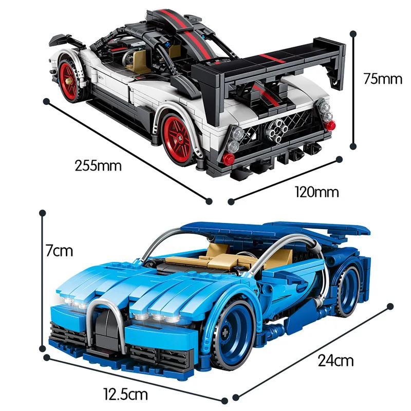 

641pcs City Creator Pull Back Mechanical Vehicle Building Blocks Technic Racing Car MOC Model DIY Bricks Toys For Children