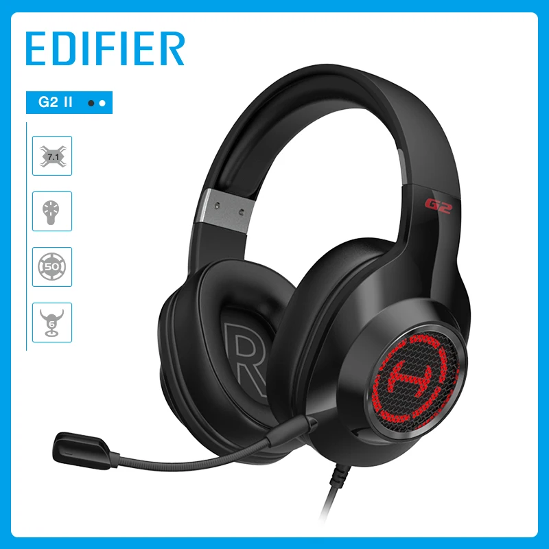 Edifier G2 II игровая гарнитура музыкальные стереонаушники проводные наушники 7,1 Virtual Surround Sound проводные наушники HD микрофон