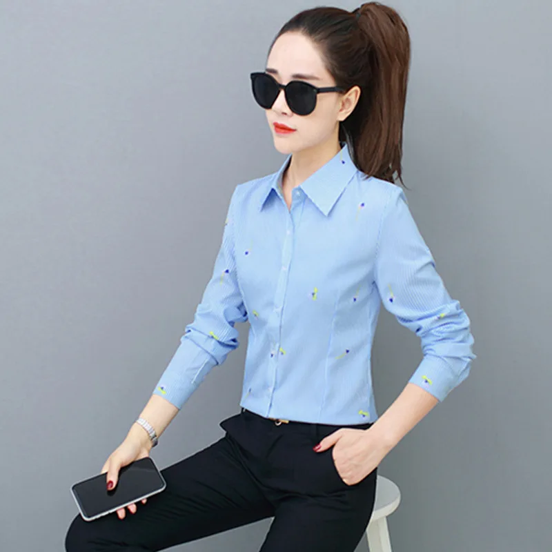

Plus Size Tops Women Shirt Blouses Women Korean Fashion Clothing Printted Top Woman Office Long Sleeve Shirts for Women Blusas