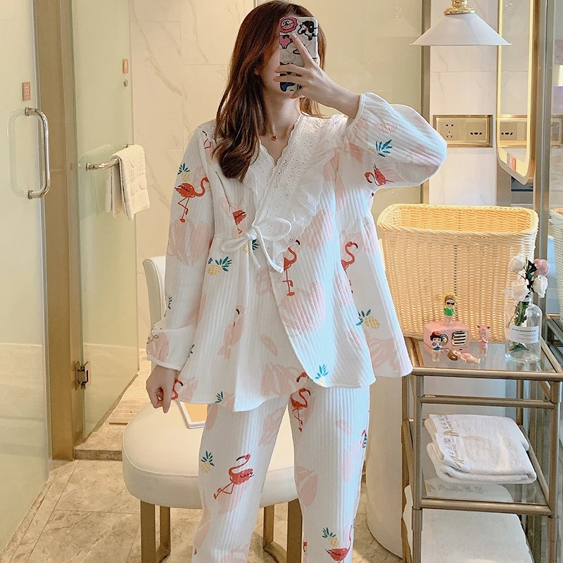 Комплекты одежды для сна беременных Модная хлопковая ночная рубашка кормящих