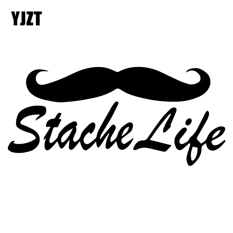 

YJZT 16.8X7.6CM Mustache Personality Decor Whole Body Car Sticker Trunk Vinyl Decal C25-0650
