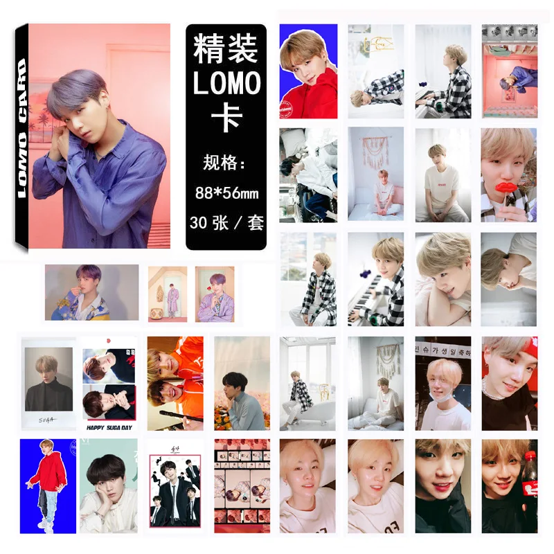 K pop Bangtan boys kawaii альбом карта персонажа ломо карты kpop фотокниги бродячие дети kpop - Цвет: SUGA