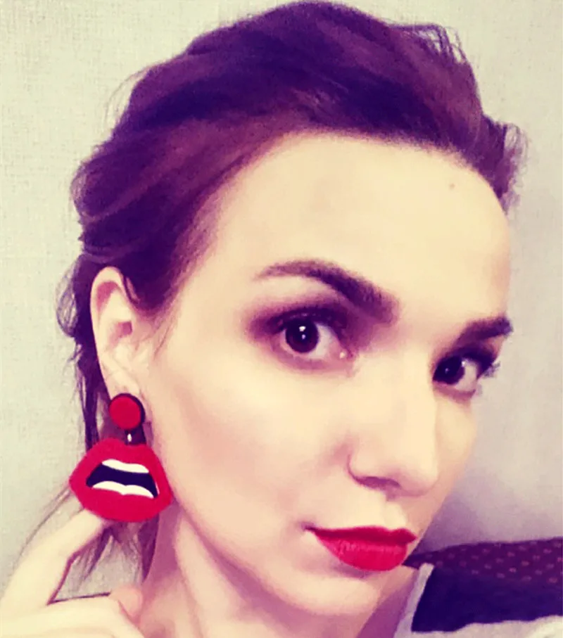 Женские сережки-подвески в стиле хип-хоп панковские геометрические длинные