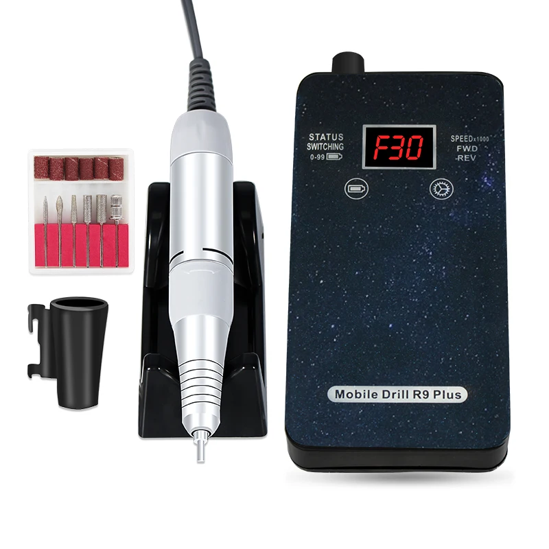 Новый список 30000 об/мин беспроводные Портативный Электрический Фрезер для ногтей