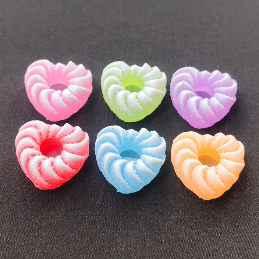 10 шт./лот разноцветная имитация конфет из эпоксидной смолы с плоским основанием