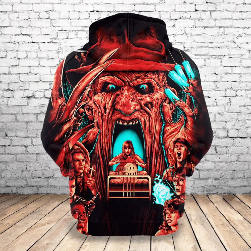 Новинка 2019 толстовка с 3D принтом Freddy уникальные пуловеры Мужская одежда Прямая
