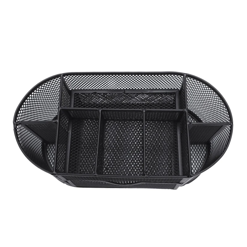 

Multifunctional 9 Components Table Metal Desktop Storage Box (Black)