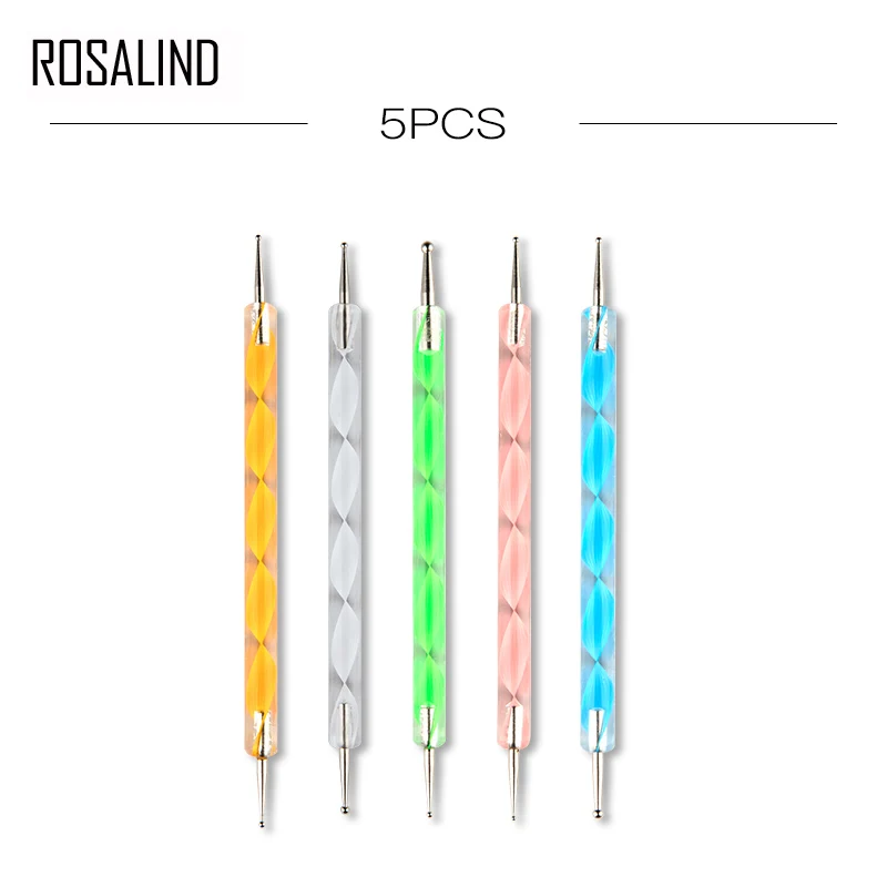 Набор кистей для полировки ногтей ROSALIND набор розовые инструменты рисования