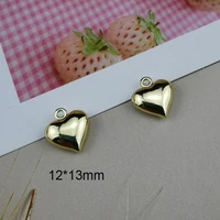 bulk 10 puffed mini heart charms goldsilvertone heart pendant for earring necklace bracelet jewelry making heart charms k236fsa