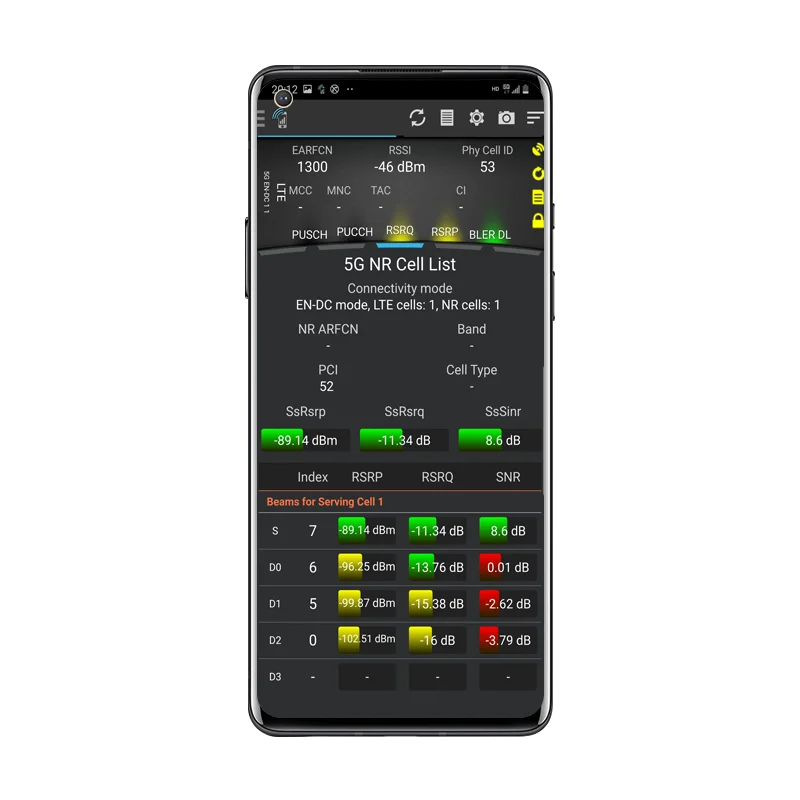 

Tems&Nemo Oneplus 8 Tems Pocket 5G test phone
