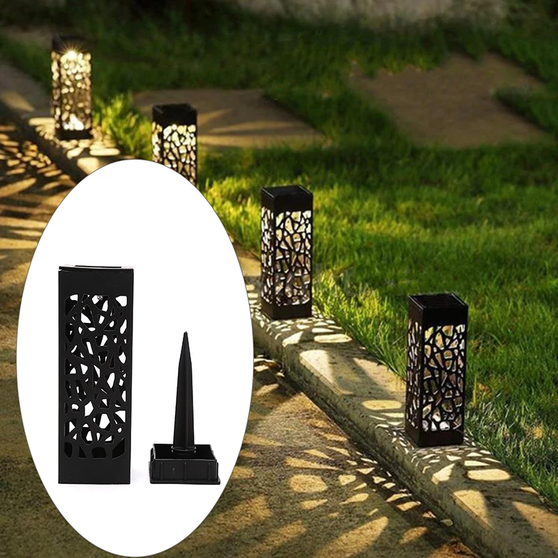 

Solar Lawn Light Outdoor Garden Hollow Patio Pathway Landscape Lights Lantern Yard Driveway Lawn Walkway Courtyard Decoration