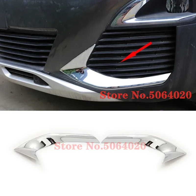 

For PEUGEOT 3008 3008GT 5008 2017 2018 ABS Chrome Front Fog Light Lamp Mirror Polish Decoration covers Trim Car Styling 2pcs