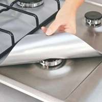 4 pcs durable gas stove protectors mat reusable gas stove burner cover protection mat kitchen gadgets waterproof oil proof