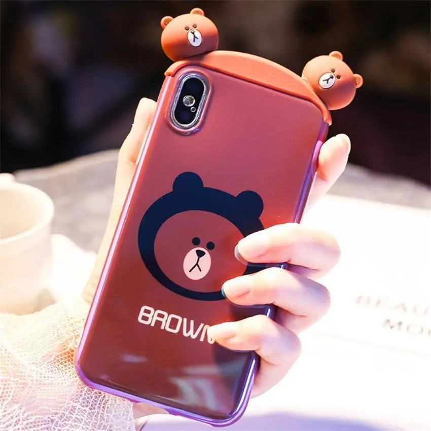 Милый чехол для телефона с 3D рисунком iphone 6 XR X XS Max S 7 8 Plus fundas xr Розовая пантера
