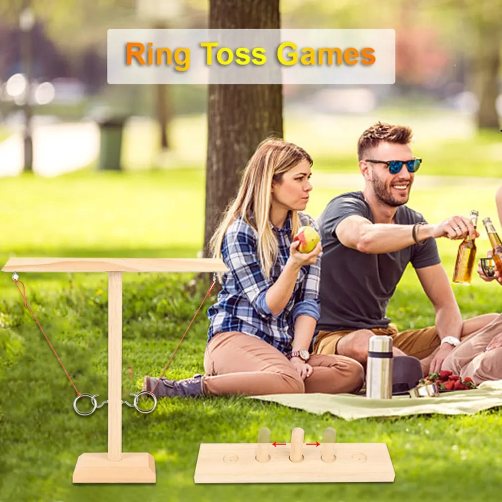 

Drinking Game Toy Wooden Ring Toss Game Toss Hook Board games montessori toy games kids toys for children adult Party Home Game