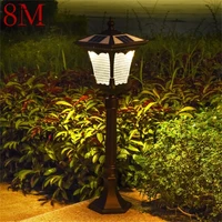 8m outdoor lawn lights solar retro brown garden lamp led waterproof ip65 home decorative for duplex