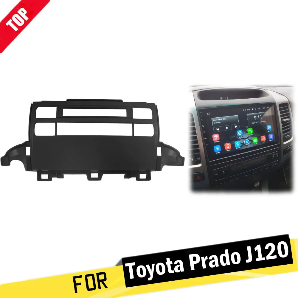 

LONGSHI One Din Fascia for Toyota Prado 120 J120 Radio DVD Stereo Panel Dash Mounting Installation Trim Kit Face Frame , 1din