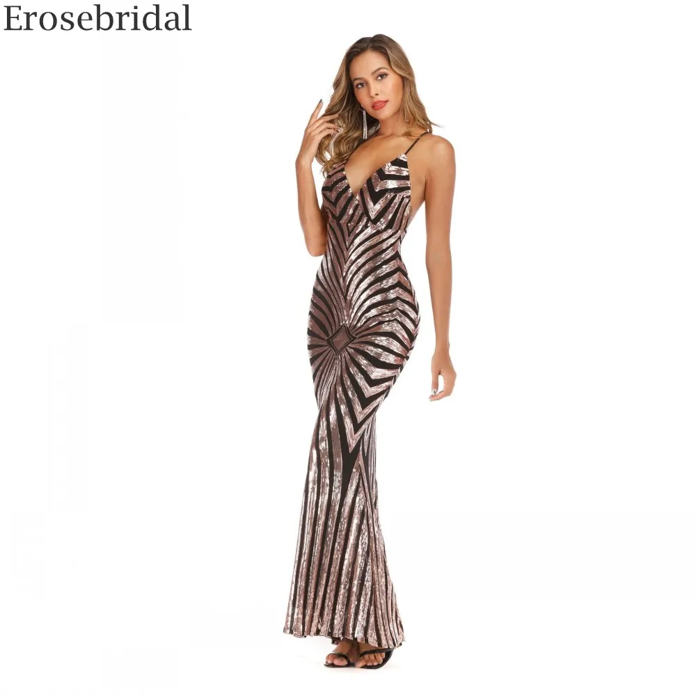 Erosebridal Дешевое вечернее платье Русалка длинное сексуальное просто официальное