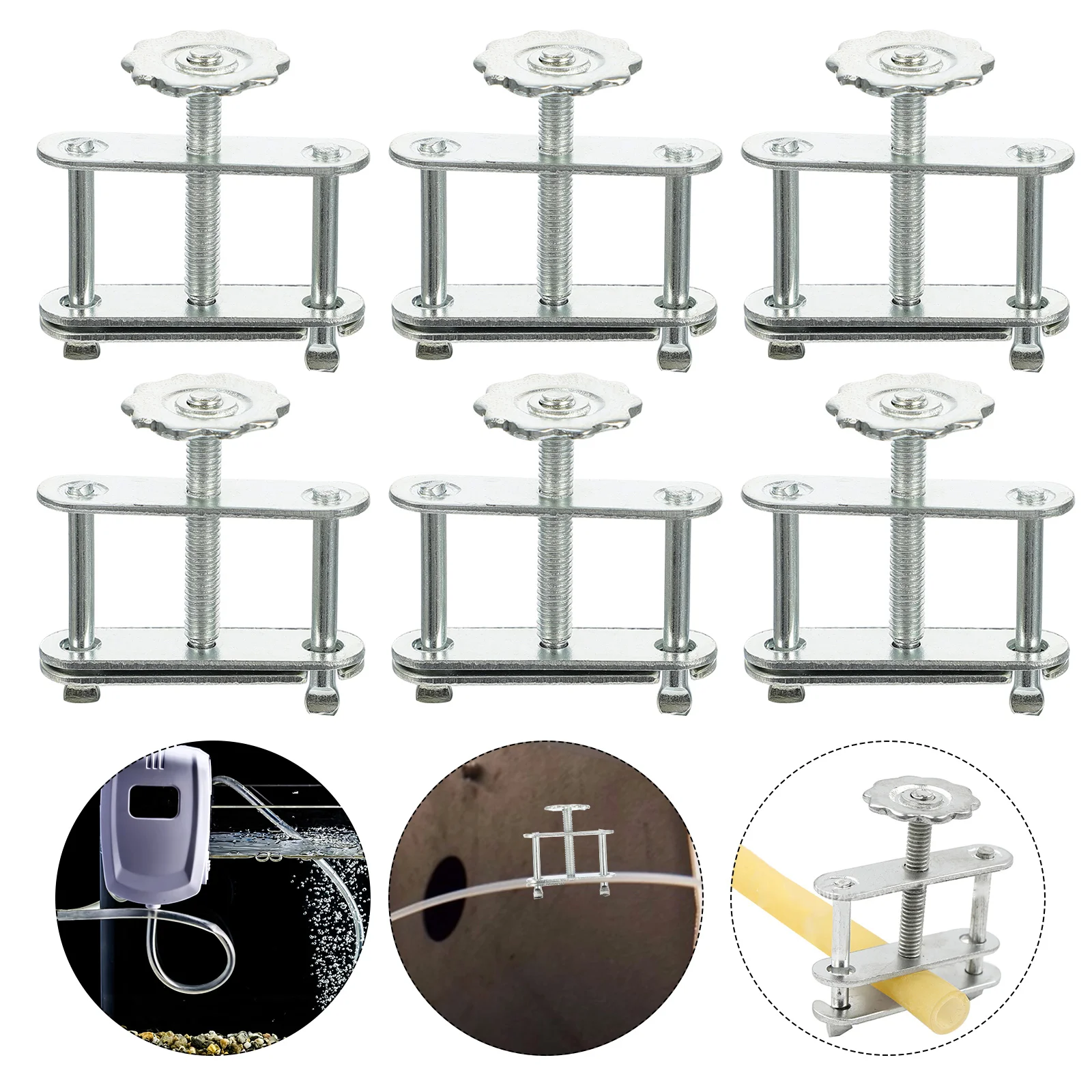 

10pcs Flow Control Tubing Clamps Adjustable Swivel Screw Compressor Hose Clamp