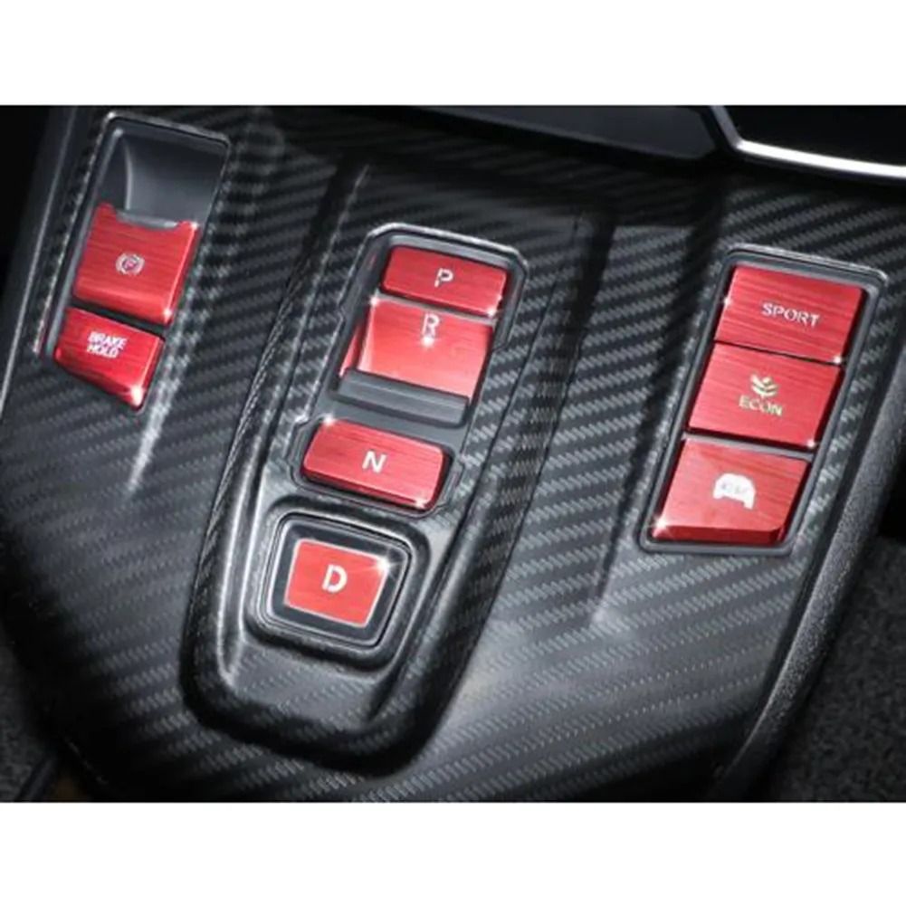 

Trim Button Cover 1 Set Gear Shift 2017-2021 9pcs Aluminum Alloy Console
