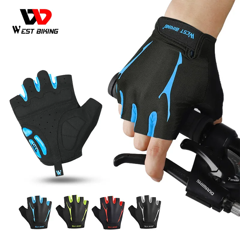 

WEST BIKING Half Finger Cycling Gloves Anti Slip Breathable MTB Road Bicycle Gloves Men Women Outdoor Sports Bike Cycling Gloves