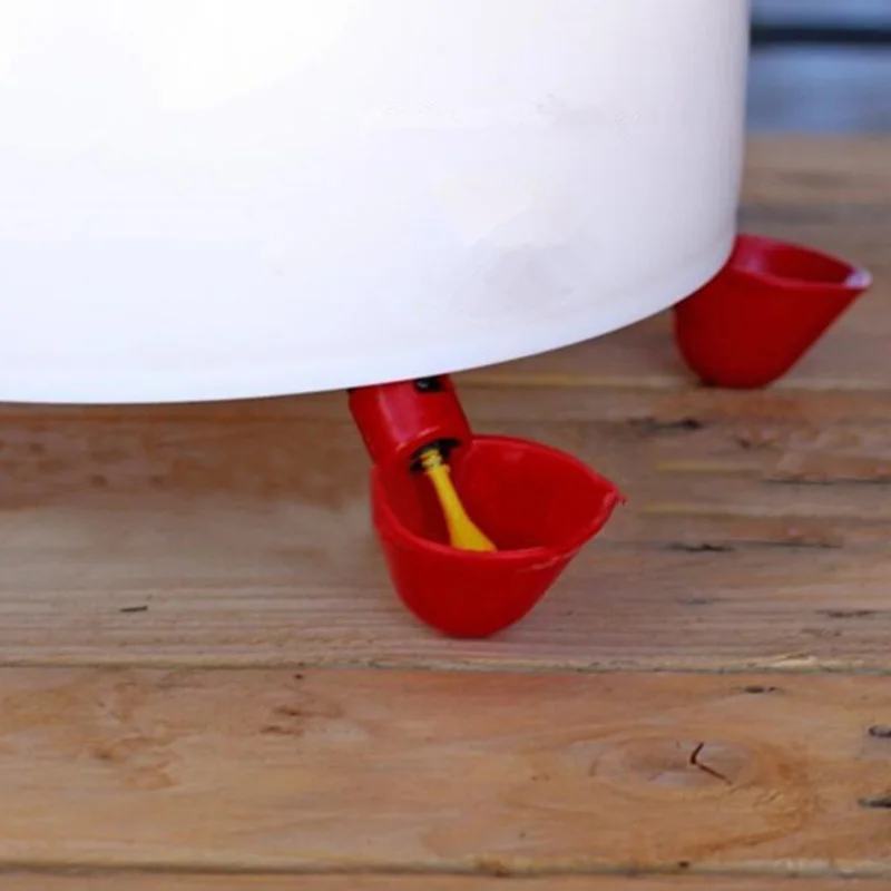 

4Pcs Chicken Quail Hanging Water Cups Nipple Drinking Bowl Birds Water Bowl Drinker Cups for Backyard Automatic Poultry