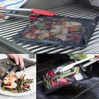 Многоразовый антипригарный сетчатый мешок для барбекю, гриля, термостойкий коврик для выпечки, изолирующий коврик, уличные инструменты для пикника, кемпинга, кухни