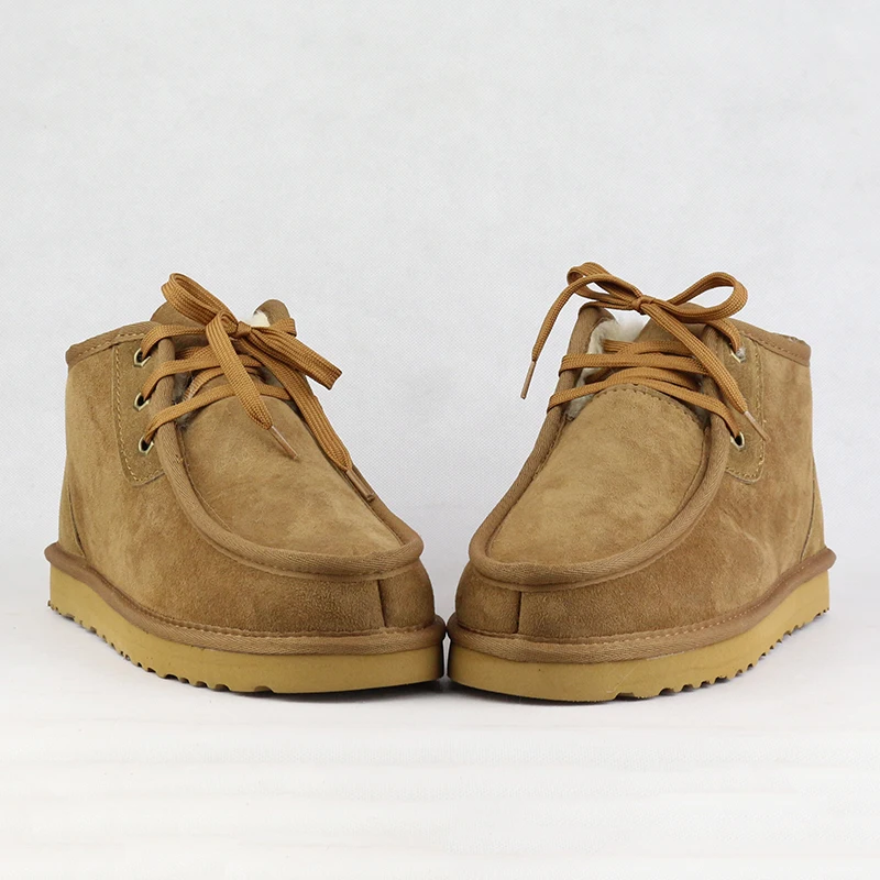 Высокое качество мужские зимние сапоги Модные замшевые ботинки с натуральным