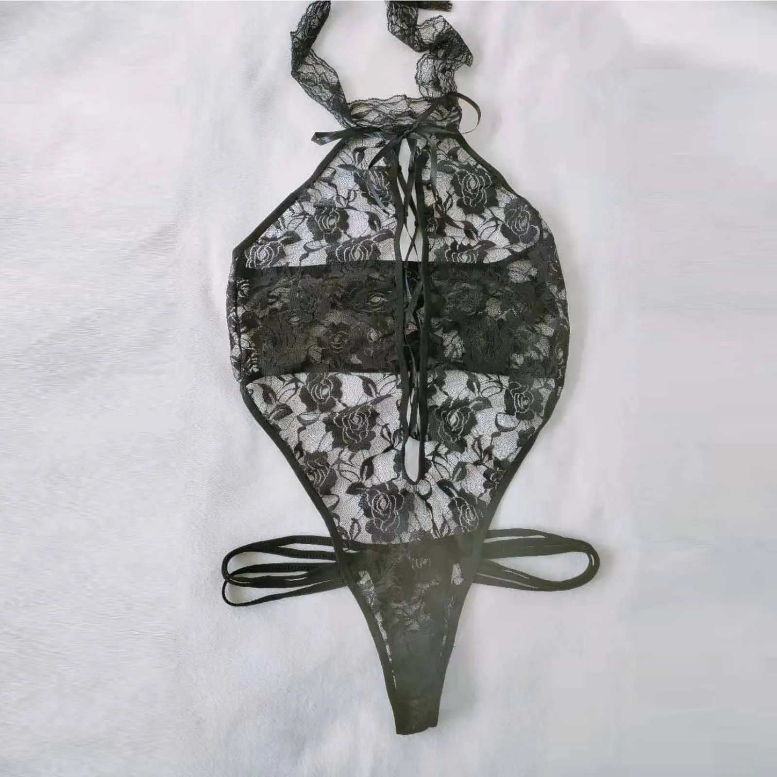 Новое сексуальное модное кружевное нижнее белье одежда для сна черные ночные