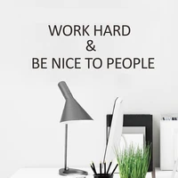 work hard and be nice to people removable wall stickers home decor girls bedroom sticker for living room bedroom european style