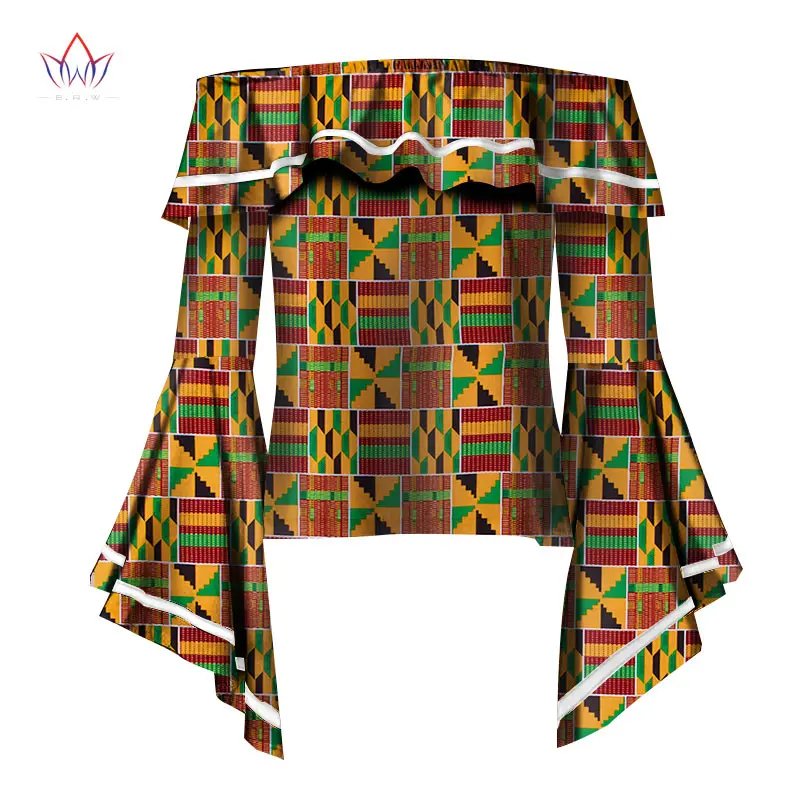 Модная женская рубашка BRW с Африканским принтом повседневный Топ длинным