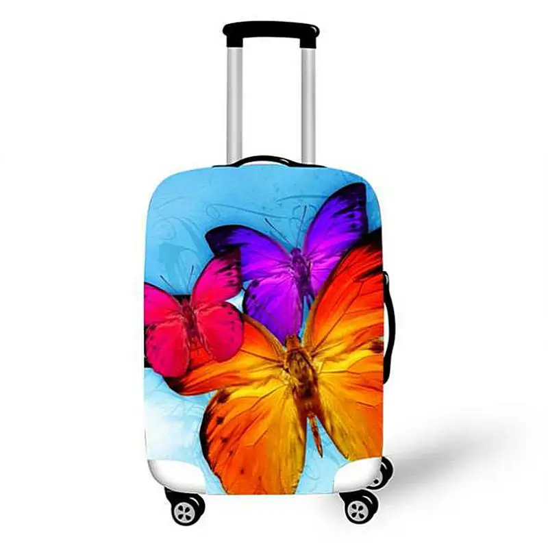 Модная эластичная Защитная крышка для багажа с бабочкой, Suitable18-32 дюймов, чехол на колесиках, пылезащитный чехол, аксессуары для путешествий LGX101 - Цвет: 04