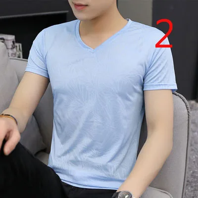 

Short sleeve t-shirt men's pure white 2020 new summer trend clothes round neck cotton