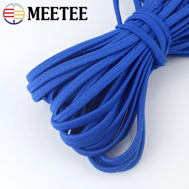 Meetee 5/10/20 м 5 мм эластичные ленты толстая плоская резиновая веревка