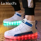 Кроссовки Детские со светодиодной подсветкой и Usb-зарядкой, размеры 38-44