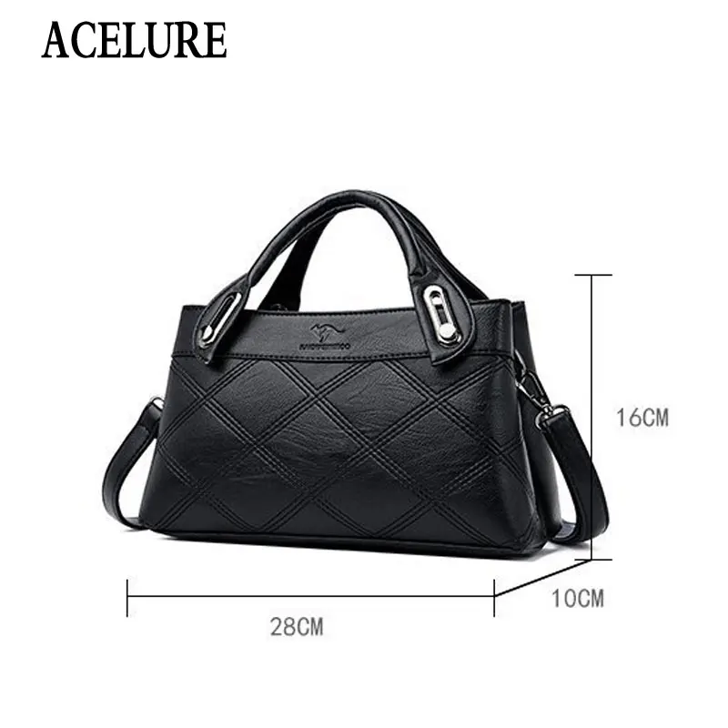 

ACELURE Luxury Vintage Shoulder Bag High Quality Casual Bag Fashion Crossbody Bag and Small Satchel Purse for Women PU Leather