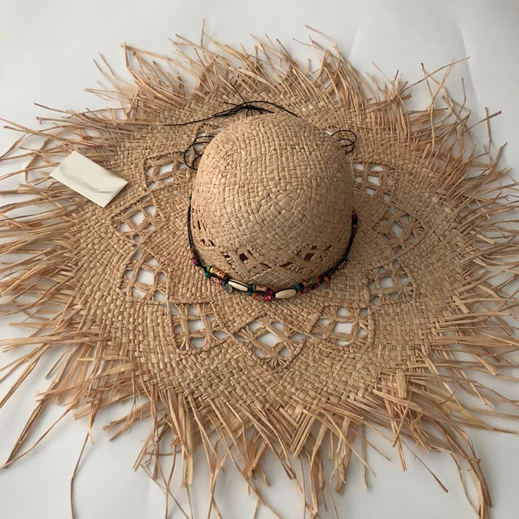 

LVTZJ Summer Fashion Floppy Straw Hats Casual Vacation Travel Wide Brimmed Sun Hats Foldable Beach Hats For Women With Big Heads