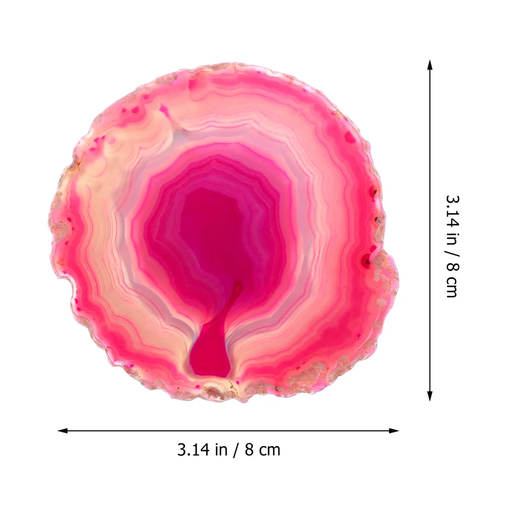 

Natural Agate Slice Coaster Agate Cup Mat Round Coasters Agate Stone Pad