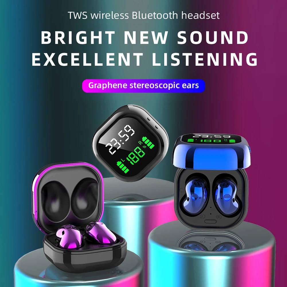 

Беспроводные наушники S6 Plus, Bluetooth-совместимые приятные мини-наушники TWS, уличные наушники с орнаментом для iOS, Android, Windows