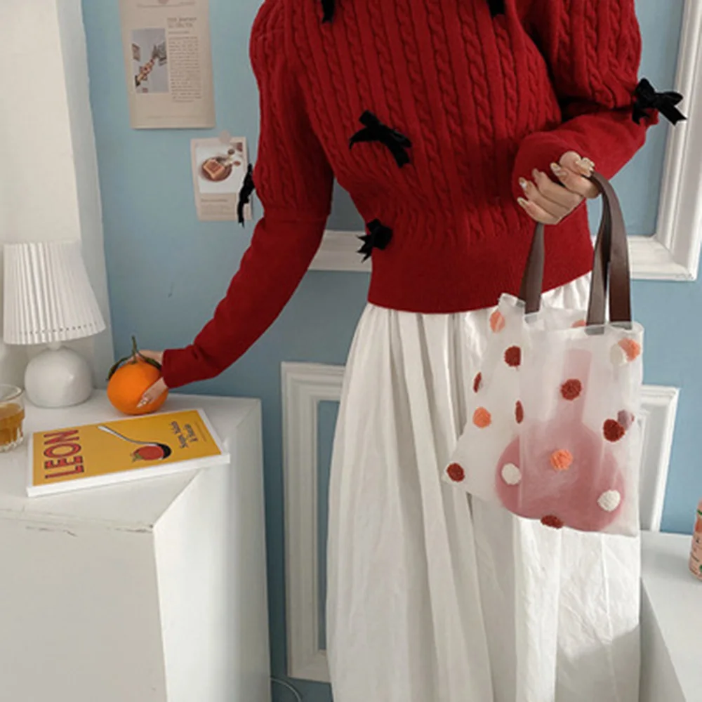 

Casual Floral Organza Bags Eco-friendly Tote Butterfly Embroidery Female