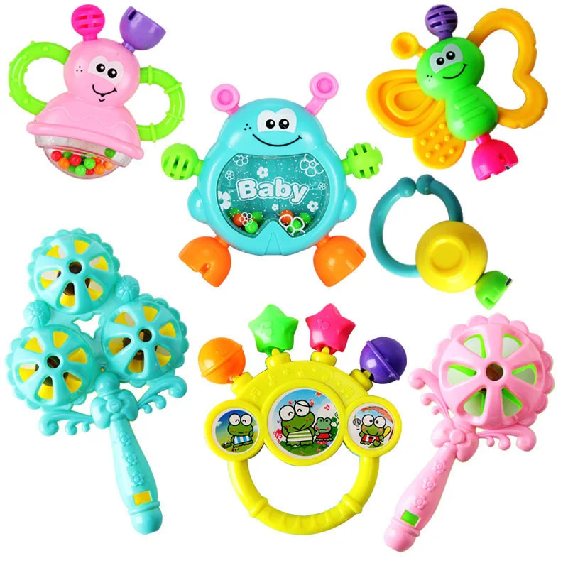 

Baby Toys Cartoon Baby Bell Ring Newborn Music Toys New Design Newborn Education Puzzle Handles Toys for Children and Infants