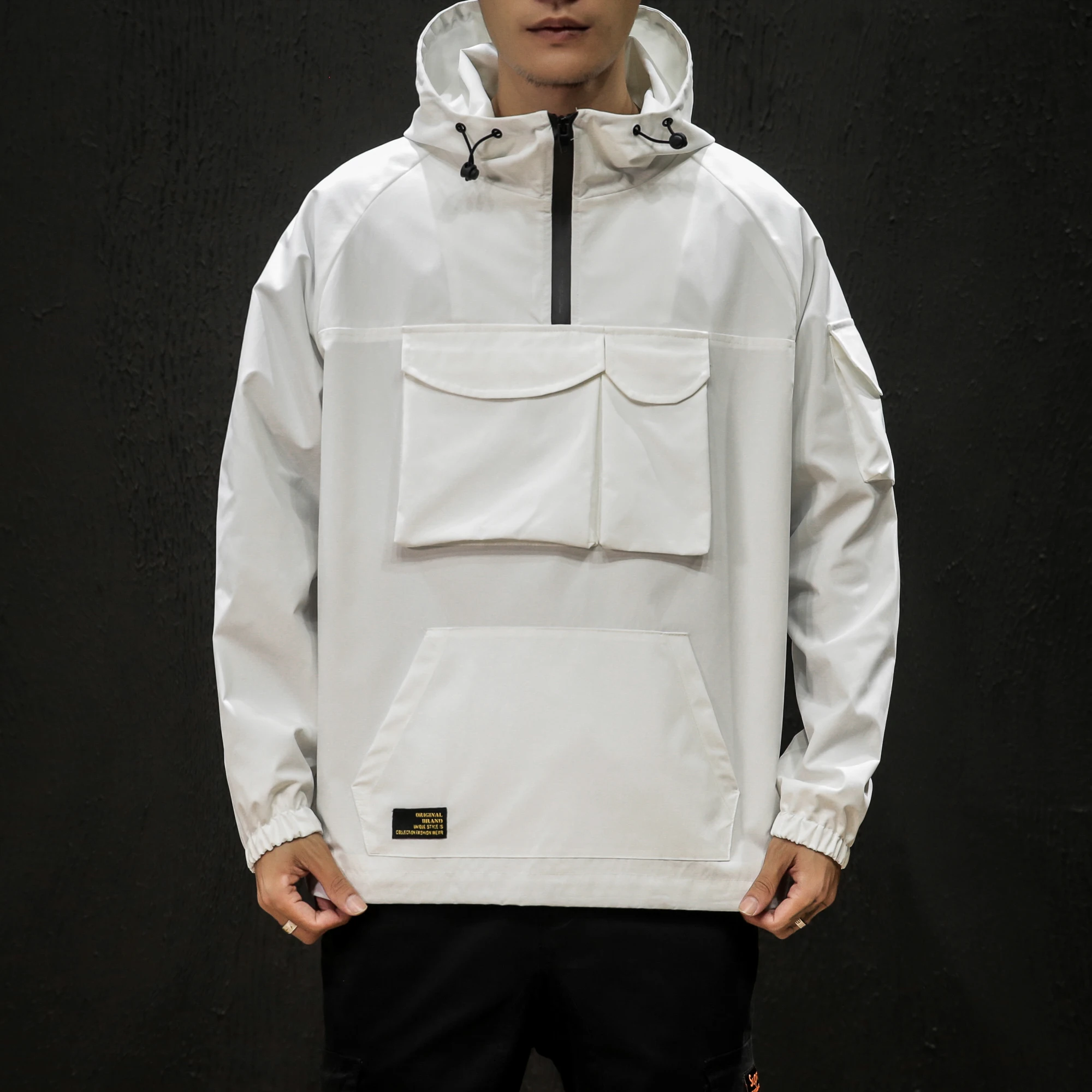 

2020 Workwear jacket men's pilot hooded jacket large size baseball uniform tide card loose