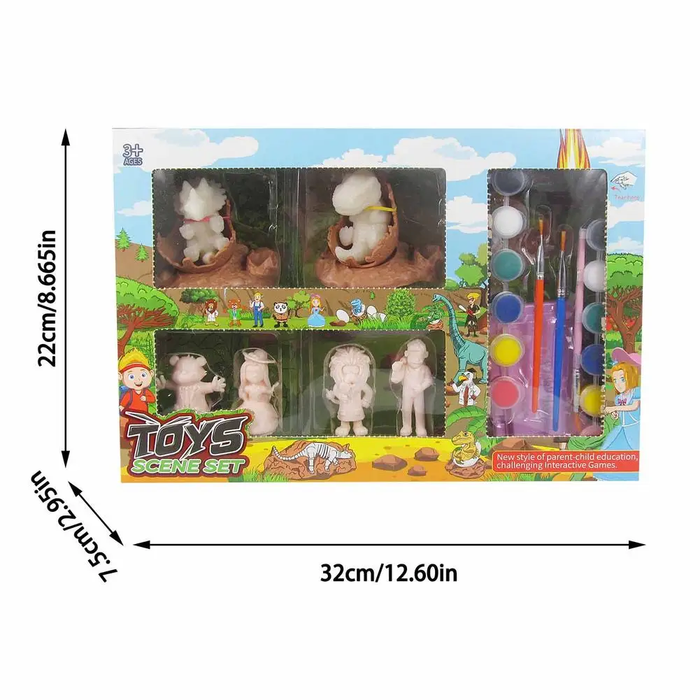 

Children DIY Color Painting Animal Dinosaur Cub Action Figure Model Drawing Toys Kids Children Educational Painting Toys