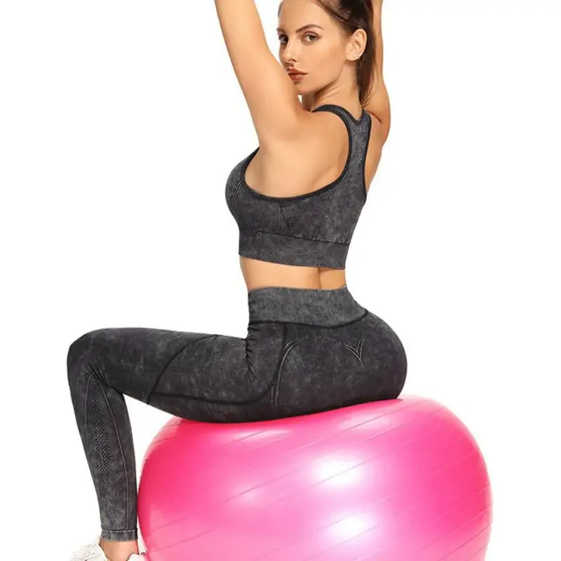 

CXUEY Profession Seamless Yoga Gym Kit Female Set 2 Pcs Water Wash Elastic Push Up Sport Workout Clothes for Women Fitness Wear