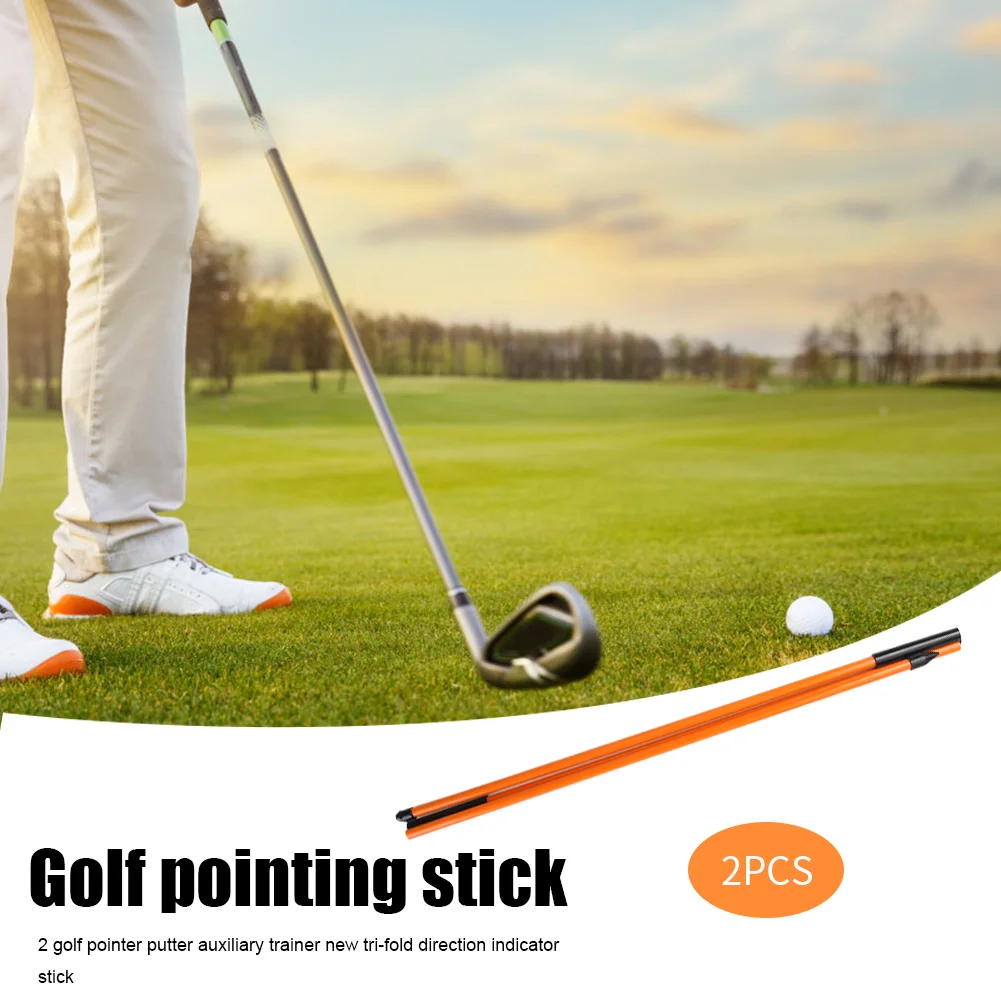

2pcs Golf Alignment Sticks 3 Sections Golf Putting Position Training Tool Golf Indicator Golf Swing Trainer Practise Accessories